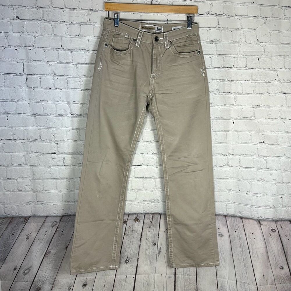 BKE Casuals  Men’s Tyler Straight Jeans size 28W x 32L Tan Khaki Chino‎ Pants
